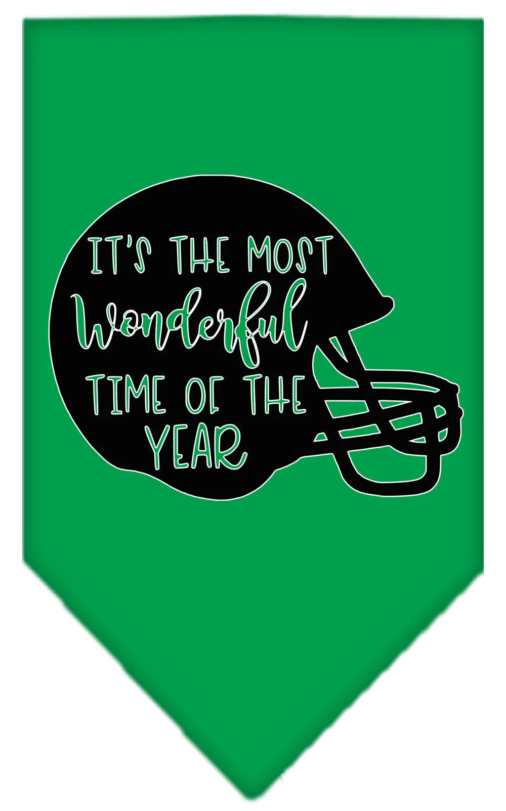 Pet and Dog Bandana Screen Printed, "It's The Most Wonderful Time Of The Year (Football)" - Image 3