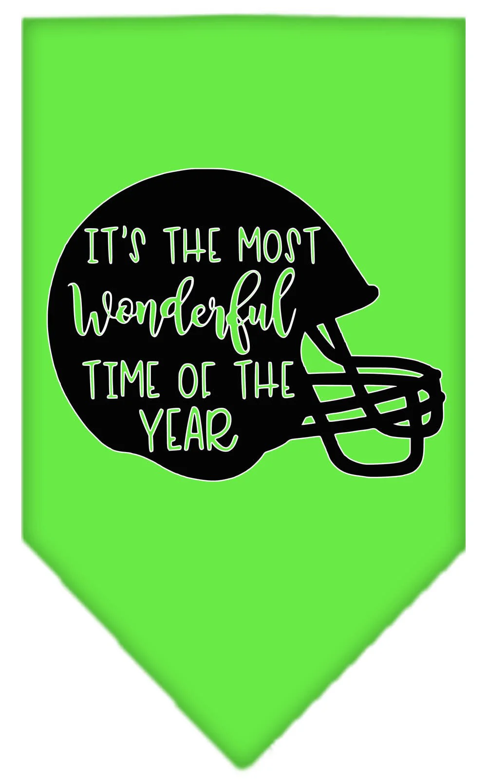 Pet and Dog Bandana Screen Printed, "It's The Most Wonderful Time Of The Year (Football)" - Image 5