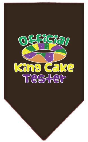 Pet and Dog Bandana Screen Printed, "King Cake Tester" - Image 11