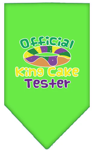Pet and Dog Bandana Screen Printed, "King Cake Tester" - Image 13