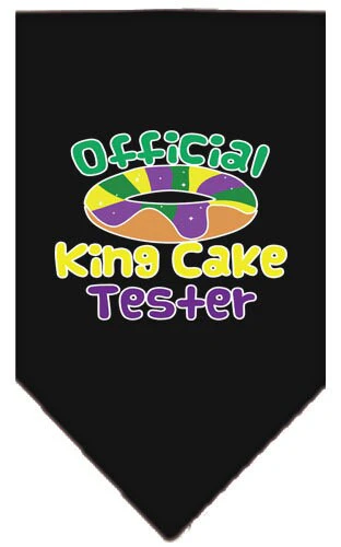 Pet and Dog Bandana Screen Printed, "King Cake Tester" - Image 2