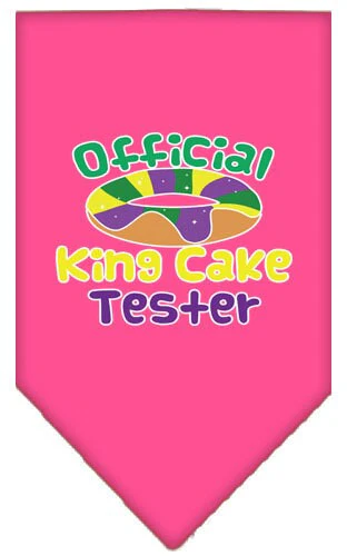 Pet and Dog Bandana Screen Printed, "King Cake Tester" - Image 3
