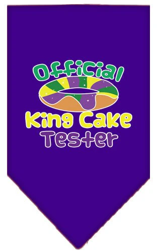 Pet and Dog Bandana Screen Printed, "King Cake Tester" - Image 4