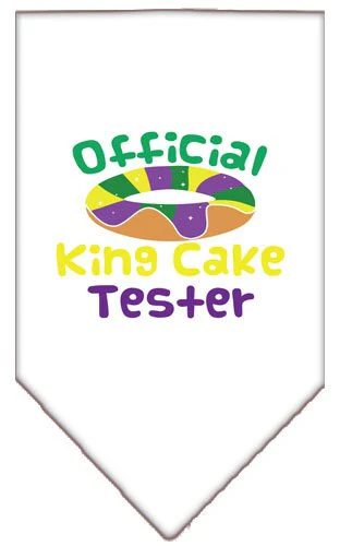 Pet and Dog Bandana Screen Printed, "King Cake Tester" - Image 5