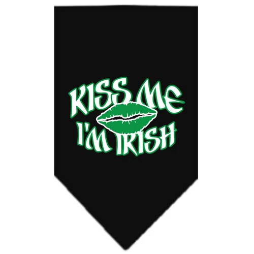 Pet and Dog Bandana Screen Printed, "Kiss Me I'm Irish" - Image 2