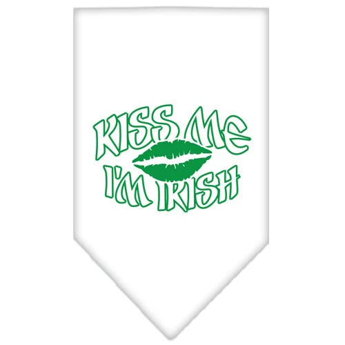 Pet and Dog Bandana Screen Printed, "Kiss Me I'm Irish" - Image 3