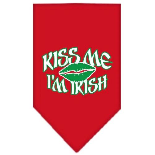 Pet and Dog Bandana Screen Printed, "Kiss Me I'm Irish" - Image 4