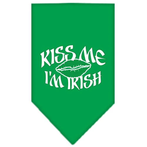 Pet and Dog Bandana Screen Printed, "Kiss Me I'm Irish" - Image 5