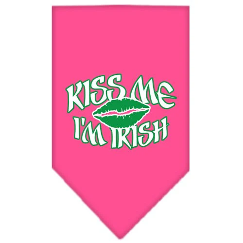 Pet and Dog Bandana Screen Printed, "Kiss Me I'm Irish" - Image 6
