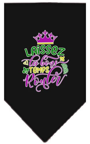 Pet and Dog Bandana Screen Printed, "Laissez Les Bons Temps Rouler" - Image 2