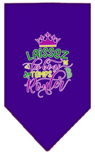 Pet and Dog Bandana Screen Printed, "Laissez Les Bons Temps Rouler" - Image 4
