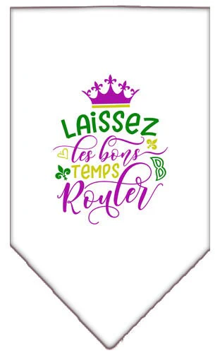 Pet and Dog Bandana Screen Printed, "Laissez Les Bons Temps Rouler" - Image 5