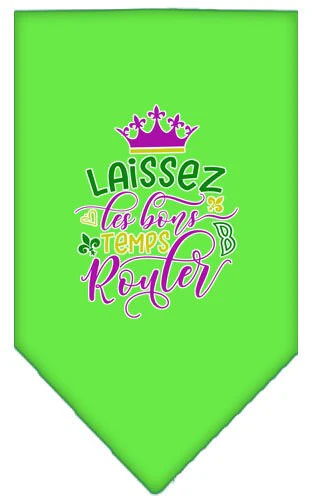 Pet and Dog Bandana Screen Printed, "Laissez Les Bons Temps Rouler" - Image 7