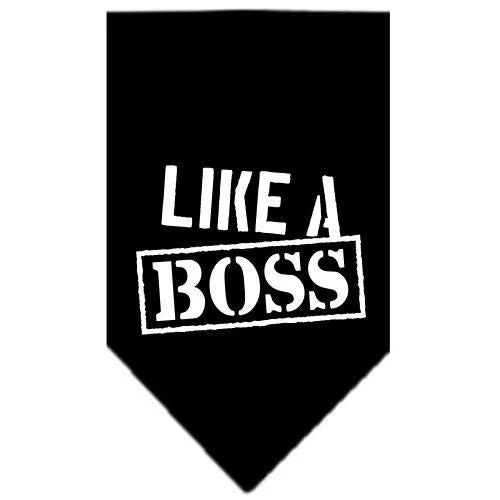 Pet and Dog Bandana Screen Printed, "Like A Boss" - Image 2