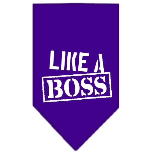 Pet and Dog Bandana Screen Printed, "Like A Boss" - Image 4