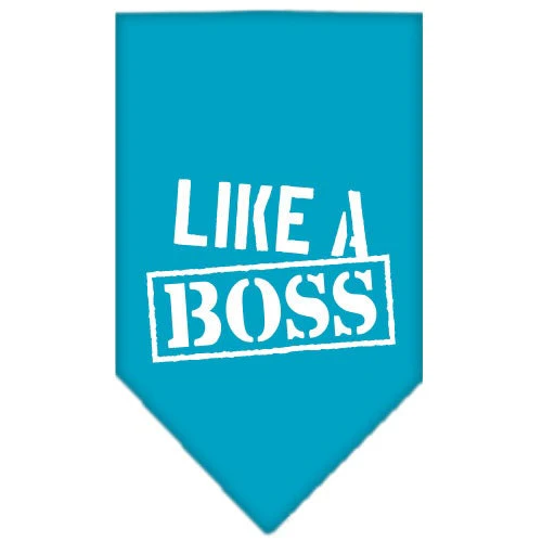 Pet and Dog Bandana Screen Printed, "Like A Boss" - Image 7