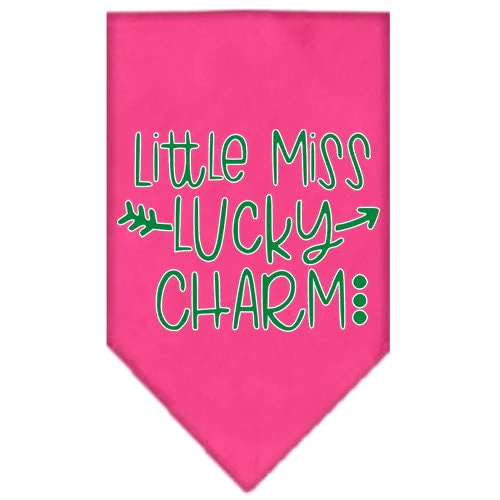 Pet and Dog Bandana Screen Printed, "Little Miss Lucky Charm" - Image 3