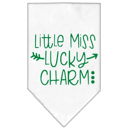 Pet and Dog Bandana Screen Printed, "Little Miss Lucky Charm" - Image 7