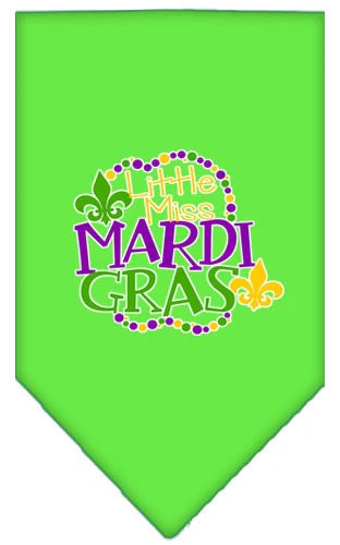 Pet and Dog Bandana Screen Printed, "Little Miss Mardi Gras" - Image 10