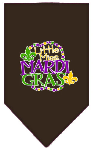 Pet and Dog Bandana Screen Printed, "Little Miss Mardi Gras" - Image 11
