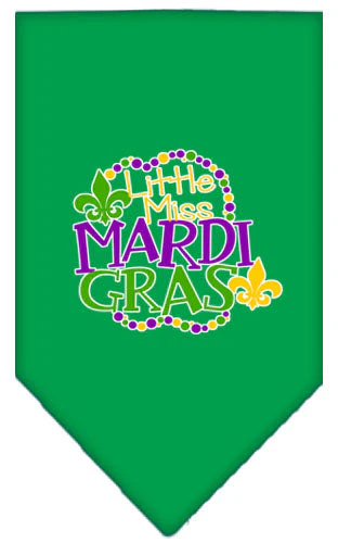 Pet and Dog Bandana Screen Printed, "Little Miss Mardi Gras" - Image 12