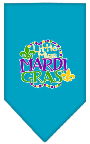 Pet and Dog Bandana Screen Printed, "Little Miss Mardi Gras" - Image 15