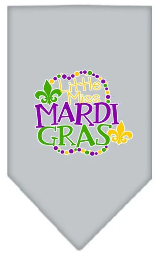 Pet and Dog Bandana Screen Printed, "Little Miss Mardi Gras" - Image 4