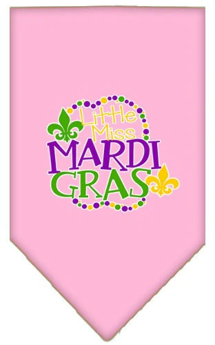 Pet and Dog Bandana Screen Printed, "Little Miss Mardi Gras" - Image 5