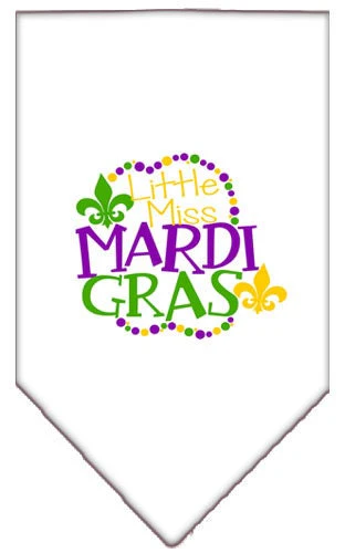 Pet and Dog Bandana Screen Printed, "Little Miss Mardi Gras" - Image 7