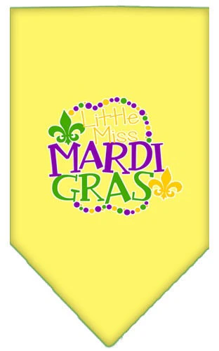 Pet and Dog Bandana Screen Printed, "Little Miss Mardi Gras" - Image 9