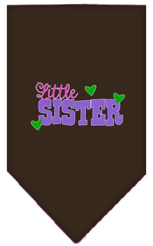 Pet and Dog Bandana Screen Printed, "Little Sister" - Image 10