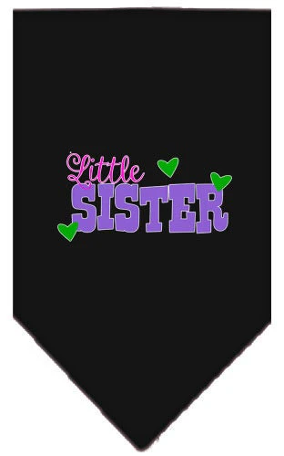 Pet and Dog Bandana Screen Printed, "Little Sister" - Image 2