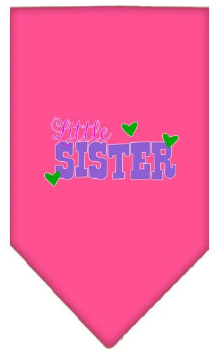 Pet and Dog Bandana Screen Printed, "Little Sister" - Image 3