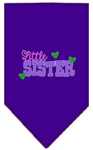 Pet and Dog Bandana Screen Printed, "Little Sister" - Image 4