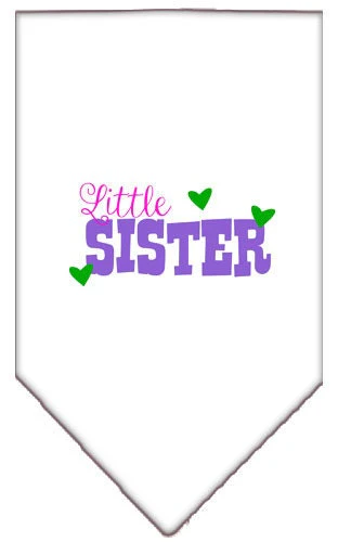 Pet and Dog Bandana Screen Printed, "Little Sister" - Image 5