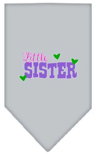 Pet and Dog Bandana Screen Printed, "Little Sister" - Image 6
