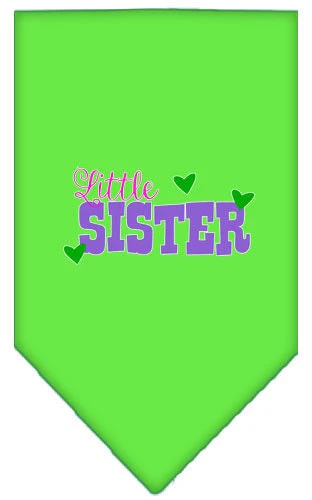 Pet and Dog Bandana Screen Printed, "Little Sister" - Image 7