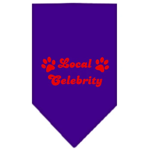 Pet and Dog Bandana Screen Printed, "Local Celebrity" - Image 4