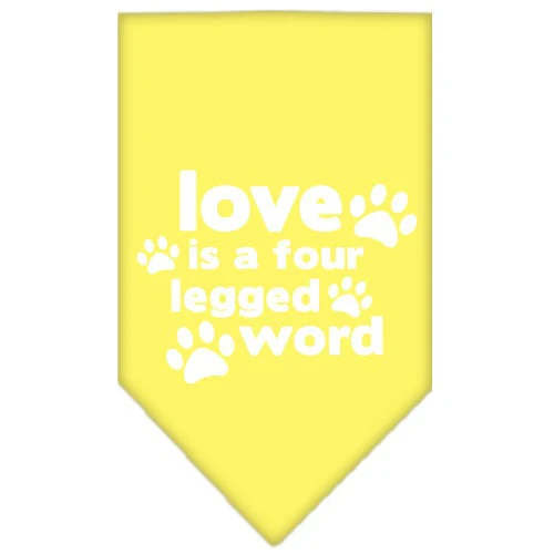 Pet and Dog Bandana Screen Printed, "Love Is A Four Legged Word" - Image 10
