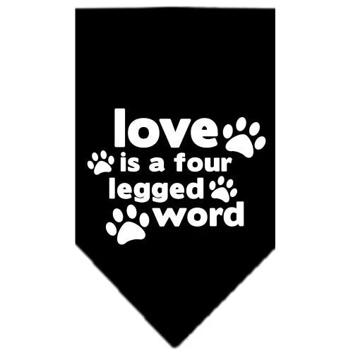 Pet and Dog Bandana Screen Printed, "Love Is A Four Legged Word" - Image 5