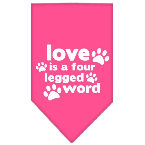 Pet and Dog Bandana Screen Printed, "Love Is A Four Legged Word" - Image 7