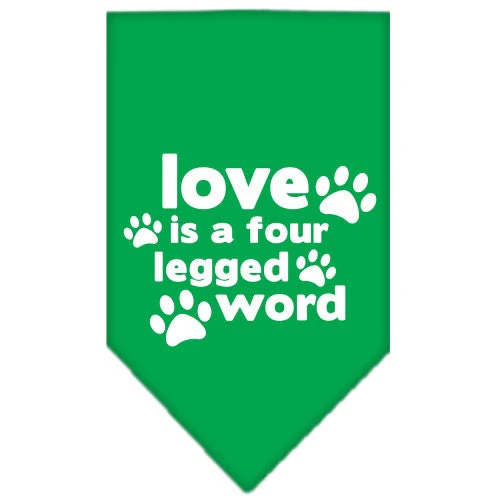 Pet and Dog Bandana Screen Printed, "Love Is A Four Legged Word" - Image 8