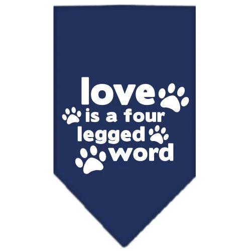Pet and Dog Bandana Screen Printed, "Love Is A Four Legged Word" - Image 9