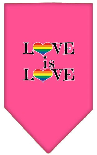 Pet and Dog Bandana Screen Printed, "Love Is Love" - Image 3