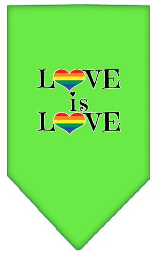 Pet and Dog Bandana Screen Printed, "Love Is Love" - Image 4