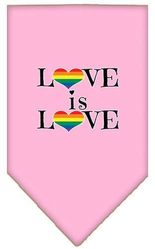 Pet and Dog Bandana Screen Printed, "Love Is Love" - Image 5
