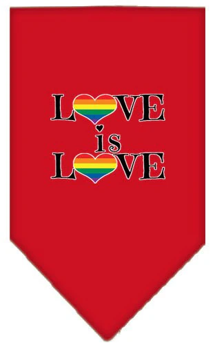 Pet and Dog Bandana Screen Printed, "Love Is Love" - Image 7