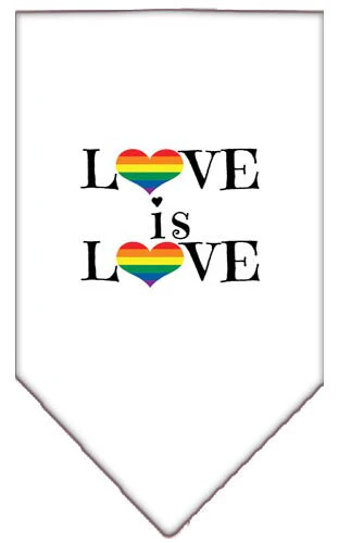 Pet and Dog Bandana Screen Printed, "Love Is Love" - Image 8