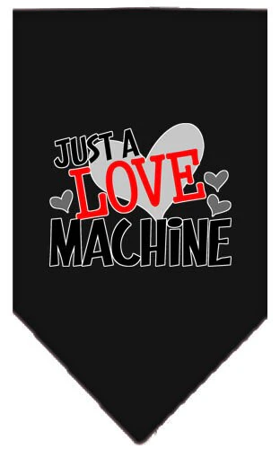 Pet and Dog Bandana Screen Printed, "Love Machine" - Image 2