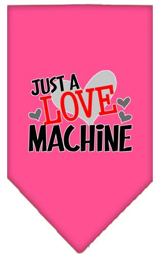 Pet and Dog Bandana Screen Printed, "Love Machine" - Image 3